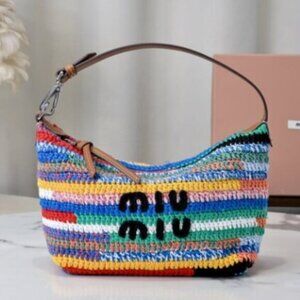 Miu Miu Crochet Rainbow Pouch